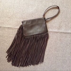 Carlos Santana Black Fringe Clutch